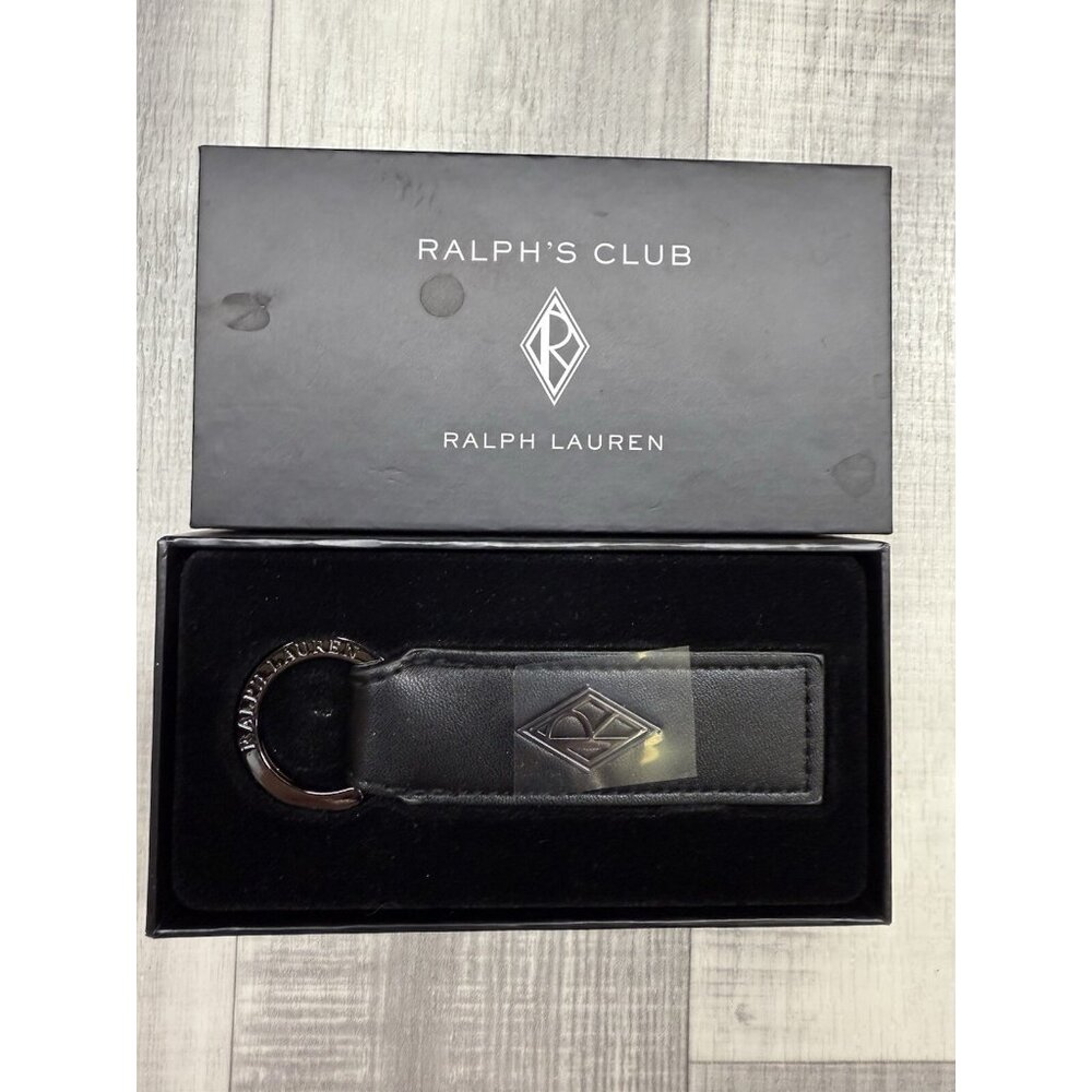 ✅Ralph Lauren Black Pebbled Leather Brigitte Tote Handbag  Plus Key Chain R.L.L - Picture 14 of 14